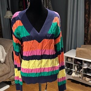 St. John's Bay Multicolor V-Neck Sweater